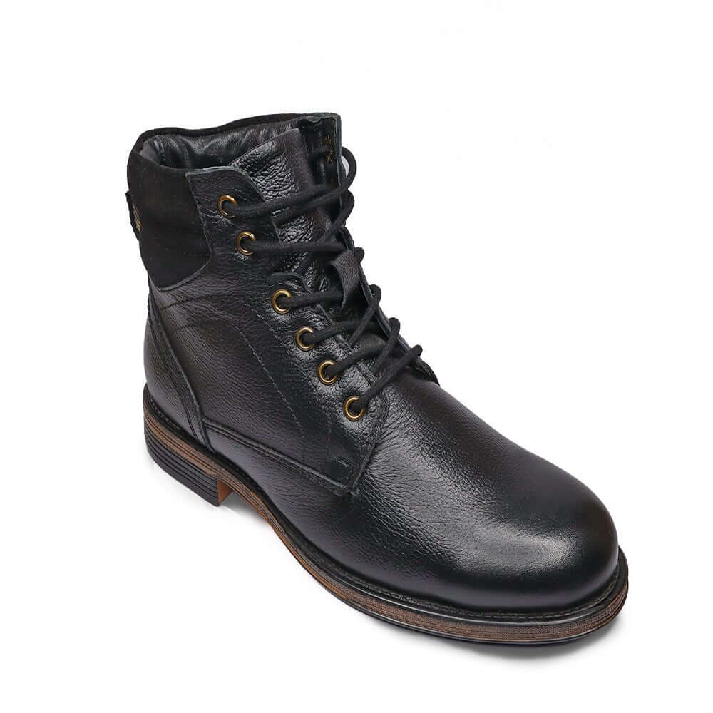 COMFITOES BLACK LEATHER BOOTS - Comfitoes Footwear Pvt. Ltd.