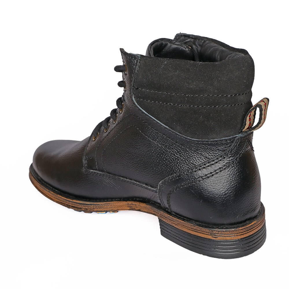 COMFITOES BLACK LEATHER BOOTS - Comfitoes Footwear Pvt. Ltd.