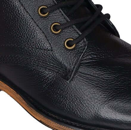 COMFITOES BLACK LEATHER BOOTS FOR MEN - Comfitoes Footwear Pvt. Ltd.