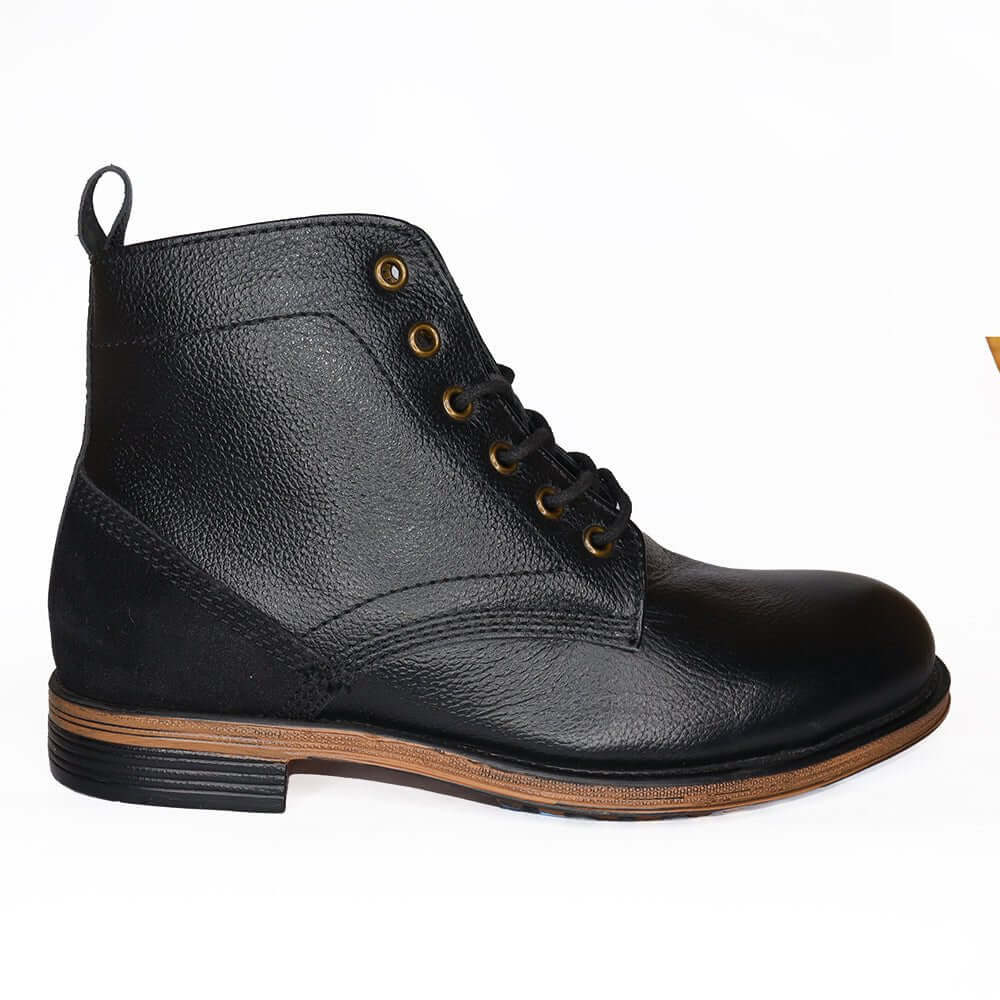 COMFITOES BLACK LEATHER BOOTS FOR MEN - Comfitoes Footwear Pvt. Ltd.