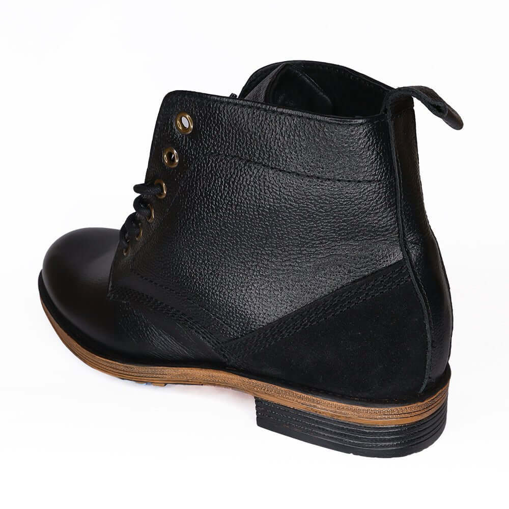 COMFITOES BLACK LEATHER BOOTS FOR MEN - Comfitoes Footwear Pvt. Ltd.