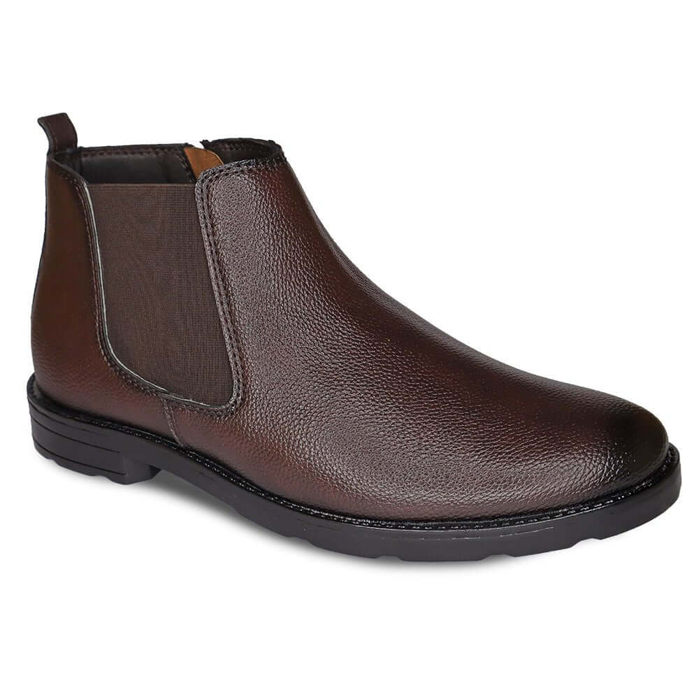 COMFITOES BROWN CHELSEA BOOTS WITH ZIP CLOSURE - Comfitoes Footwear Pvt. Ltd.