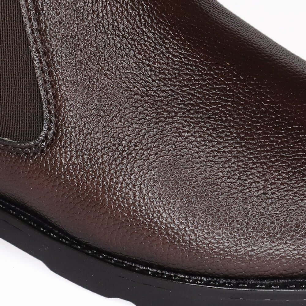 COMFITOES BROWN CHELSEA BOOTS WITH ZIP CLOSURE - Comfitoes Footwear Pvt. Ltd.
