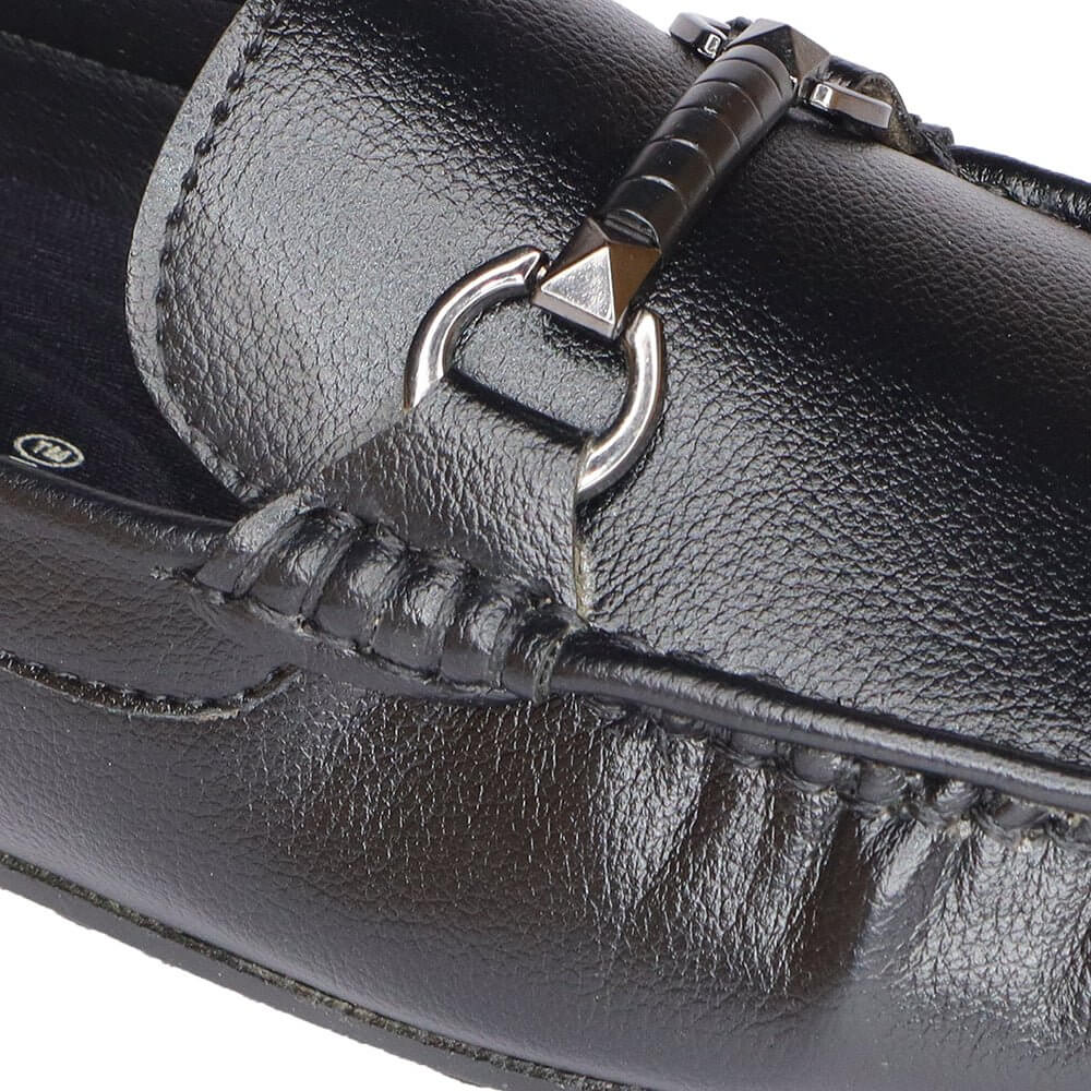 COMFITOES SYENTHETIC BLACK BUCKLED CASUAL LOAFER FOR MEN - Comfitoes Footwear Pvt. Ltd.
