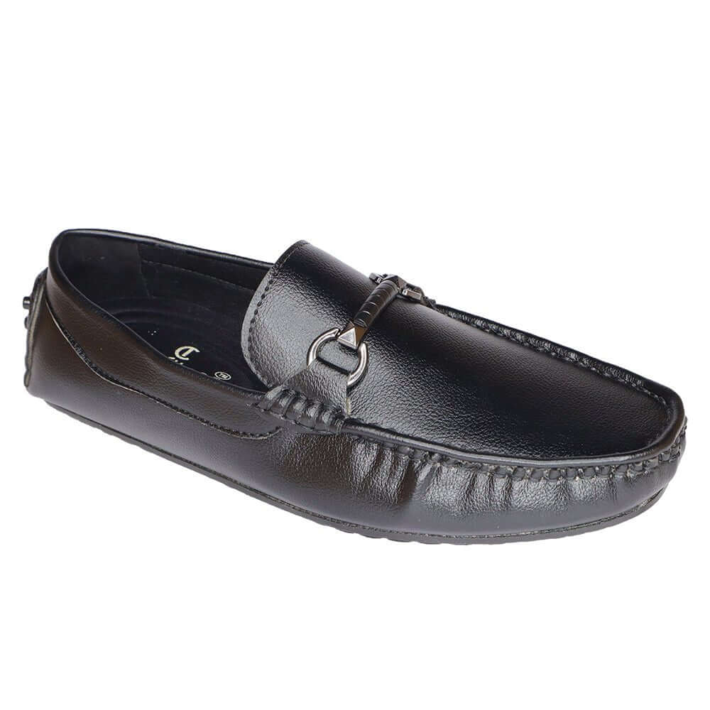 COMFITOES SYENTHETIC BLACK BUCKLED CASUAL LOAFER FOR MEN - Comfitoes Footwear Pvt. Ltd.