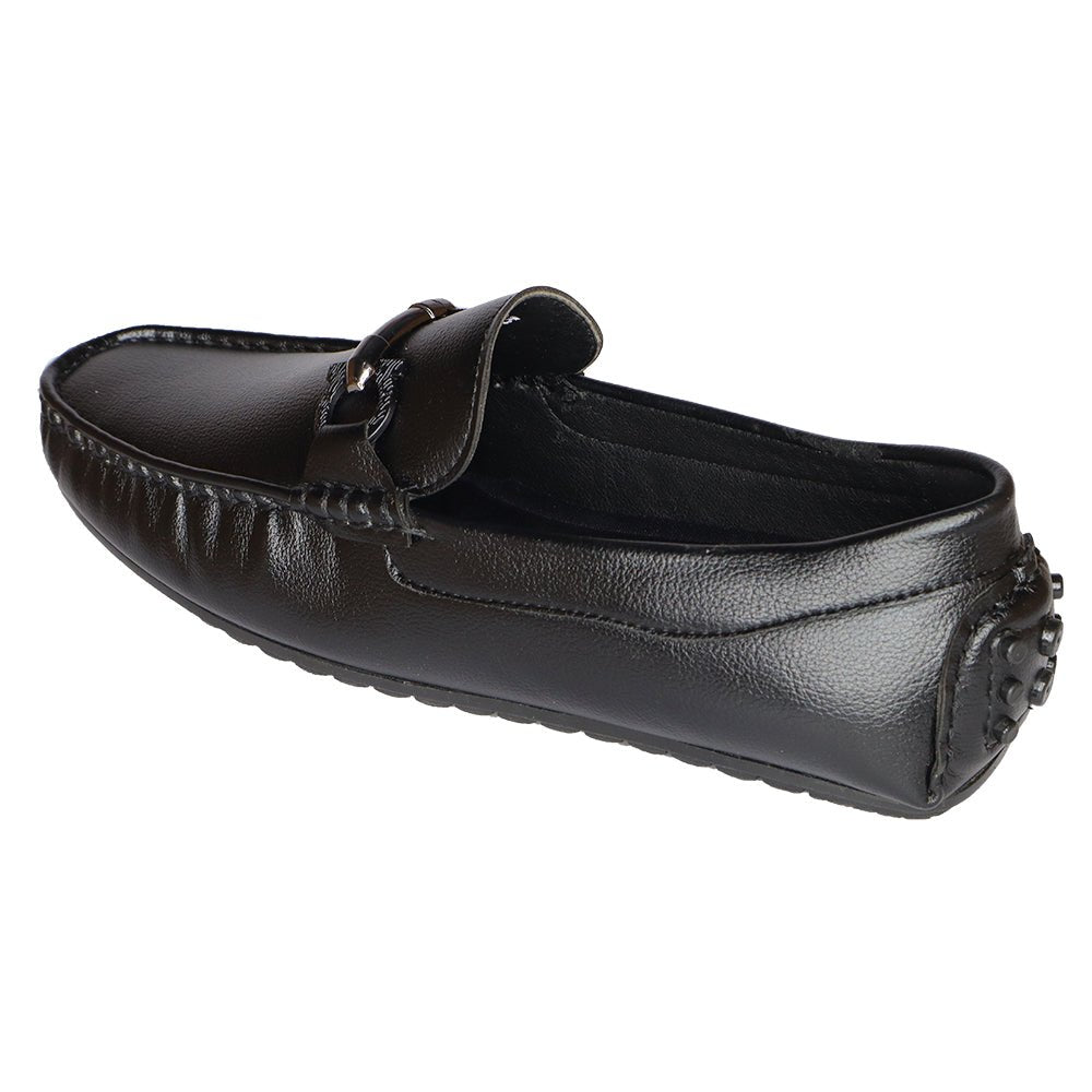 PREMIUM ORTHOPEDIC VEGAN LEATHER BUCKLED BLACK CASUAL LOAFER FOR MEN - Comfitoes Footwear Pvt. Ltd.