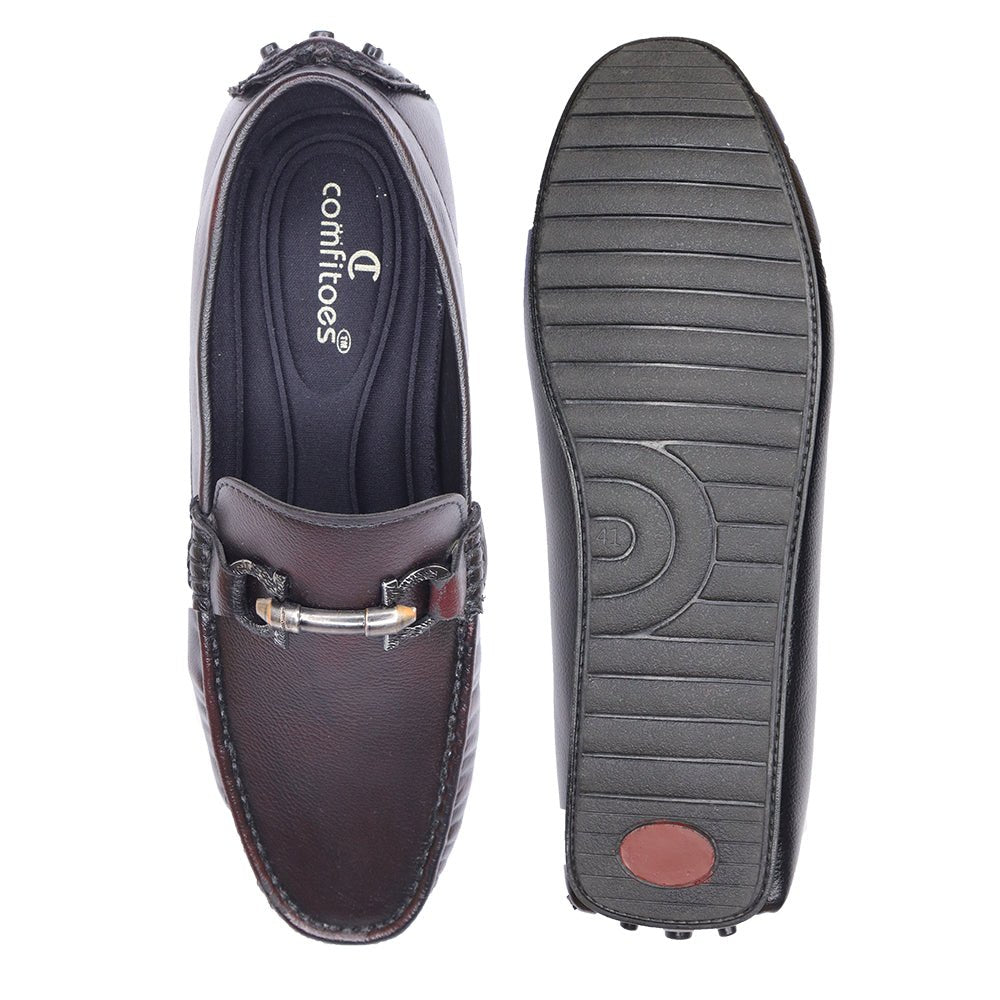 PREMIUM ORTHOPEDIC VEGAN LEATHER CHERRY CASUAL LOAFER FOR MEN - Comfitoes Footwear Pvt. Ltd.