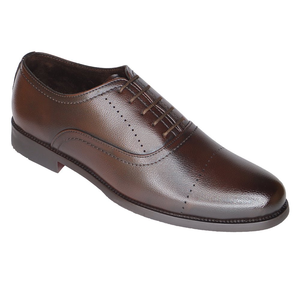 PREMIUM VEGAN LEATHER BROWN FORMAL SHOES FOR MEN