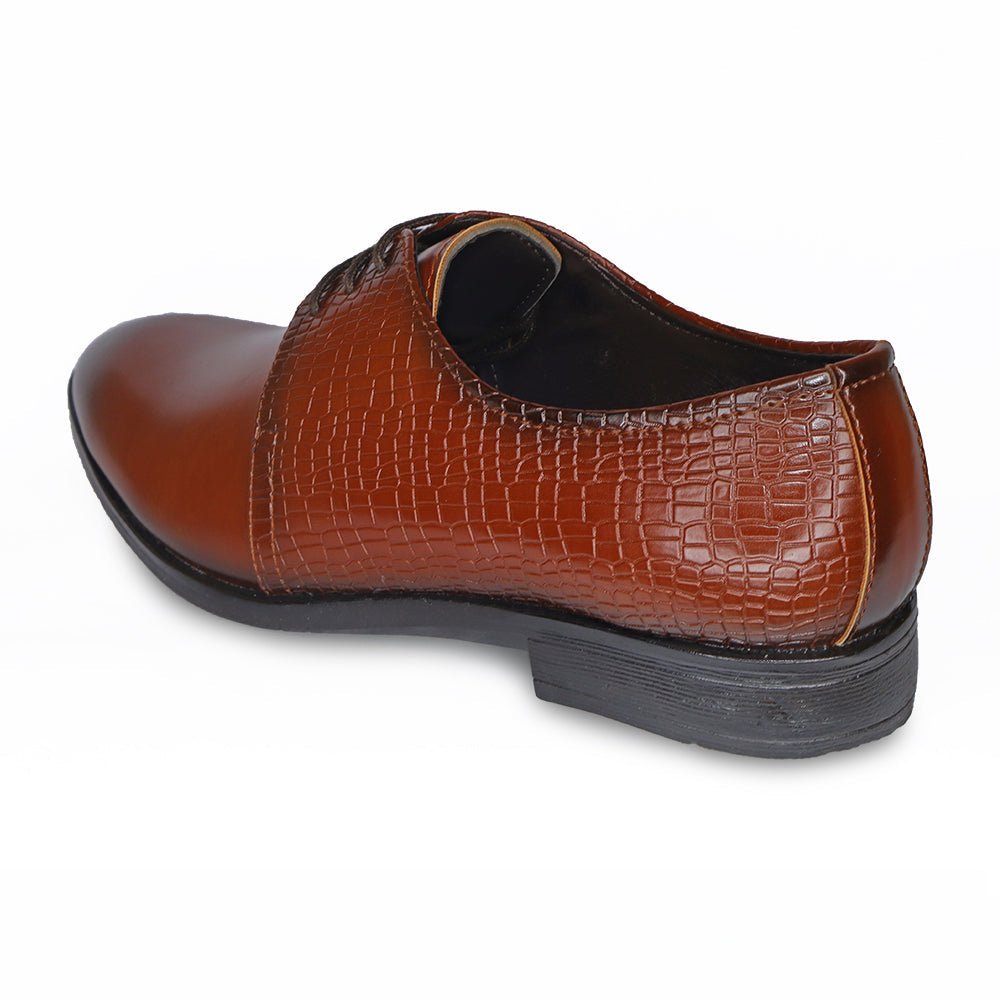 PREMIUM VEGAN LEATHER TAN FORMAL SHOES FOR MEN - Comfitoes Footwear Pvt. Ltd.