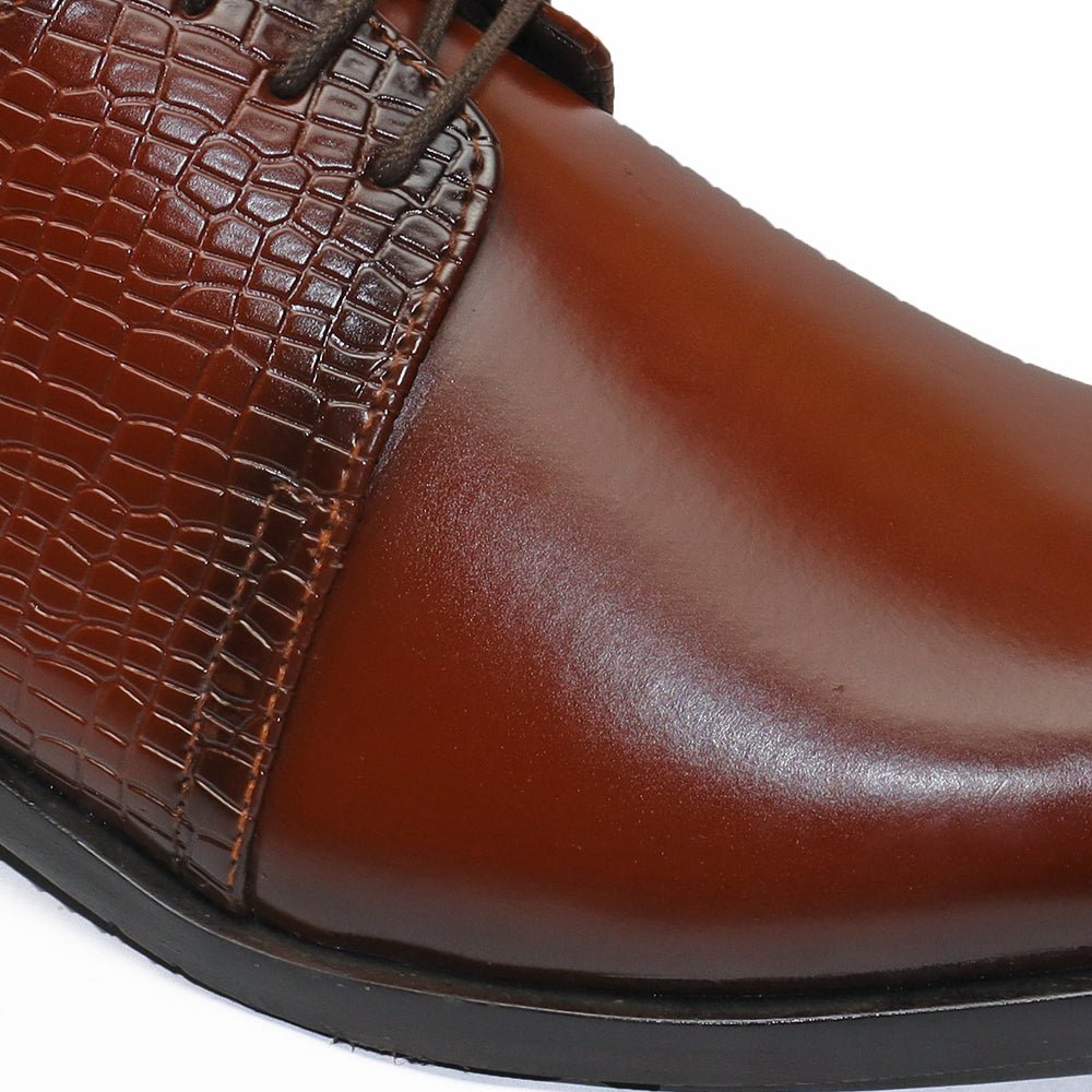 PREMIUM VEGAN LEATHER TAN FORMAL SHOES FOR MEN - Comfitoes Footwear Pvt. Ltd.
