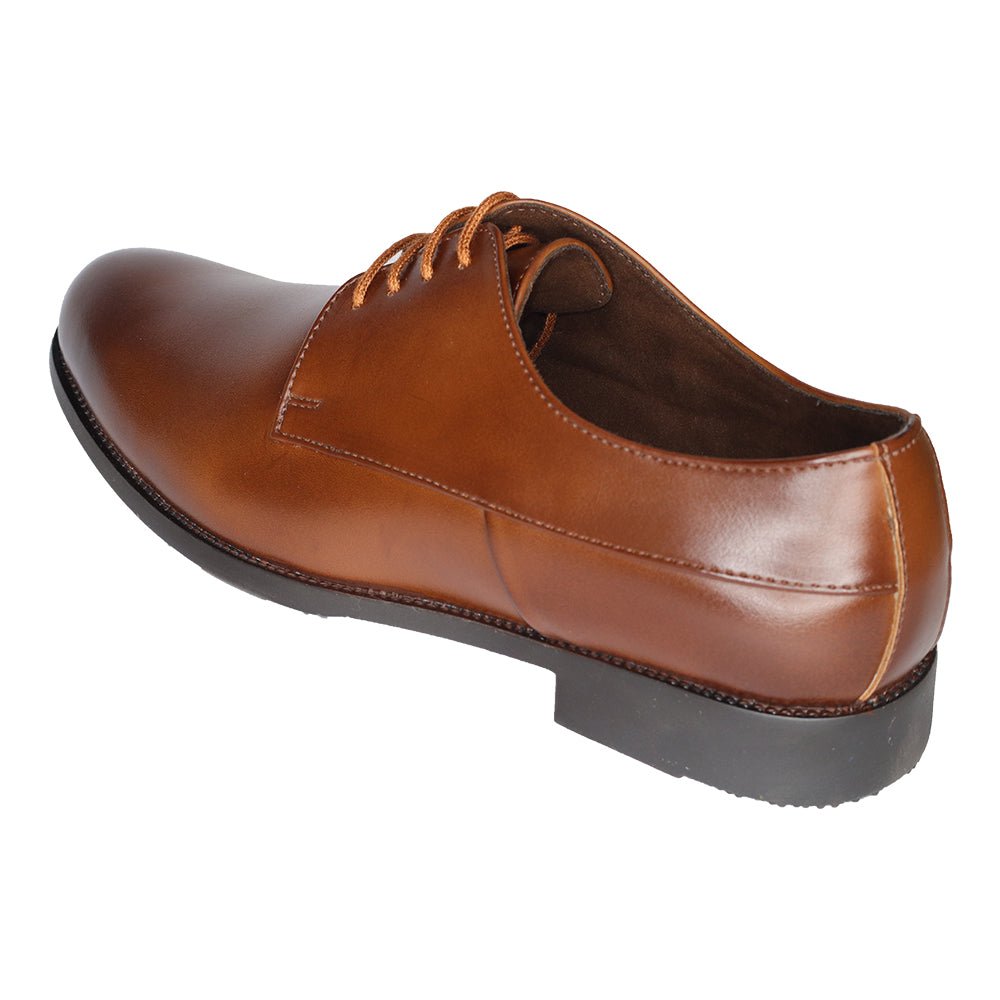 LEATHER TAN PATTERN FORMAL SHOES FOR MEN - Comfitoes Footwear Pvt. Ltd.