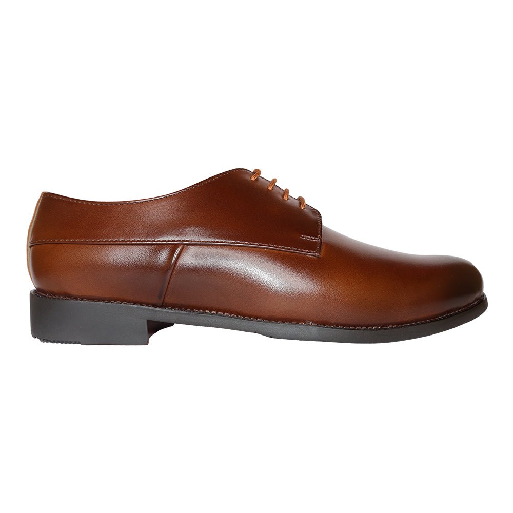 LEATHER TAN PATTERN FORMAL SHOES FOR MEN - Comfitoes Footwear Pvt. Ltd.