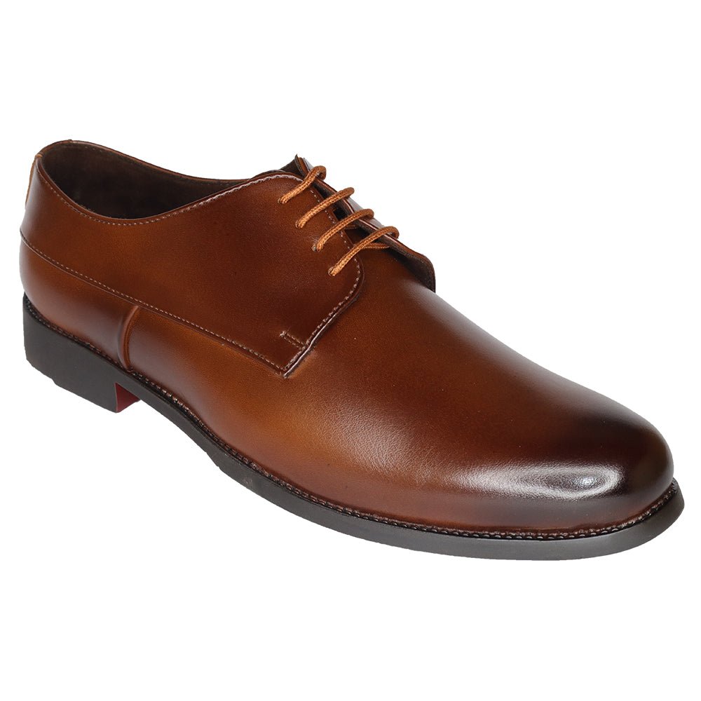 LEATHER TAN PATTERN FORMAL SHOES FOR MEN - Comfitoes Footwear Pvt. Ltd.