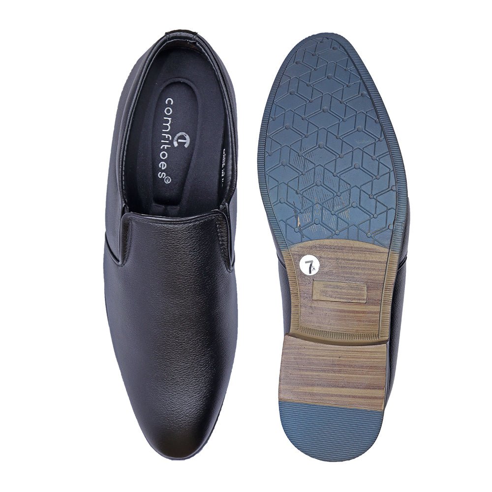 PREMIUM VEGAN LEATHER BLACK FORMAL SHOES FOR MEN Comfitoes Footwear Pvt. Ltd