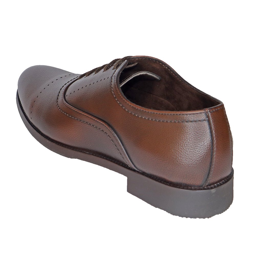 PREMIUM VEGAN LEATHER BROWN FORMAL SHOES FOR MEN - Comfitoes Footwear Pvt. Ltd.