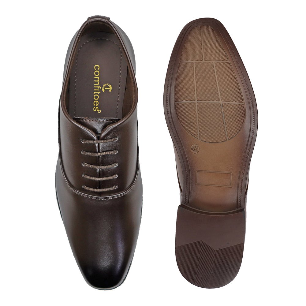 Shining Brown Round Toe Loafers - Comfitoes Footwear Pvt. Ltd.